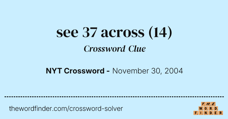 see 37 across crossword clue image