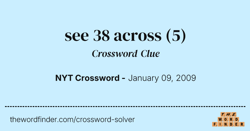 see 38 across crossword clue image