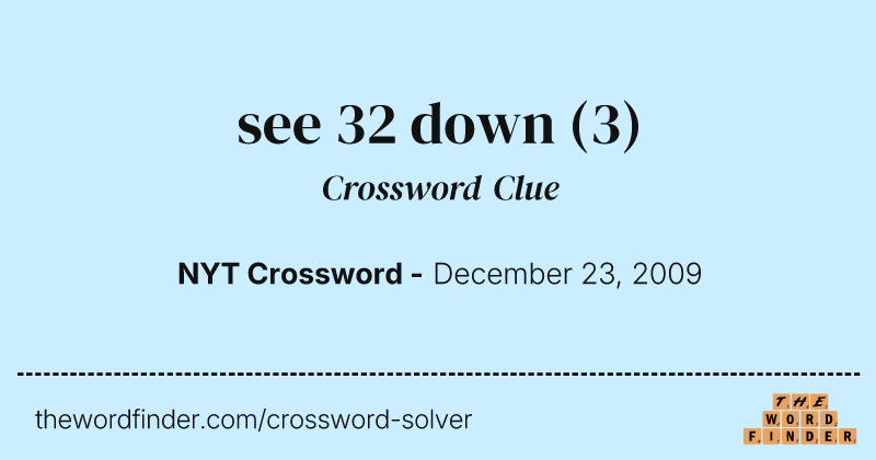 see 32 down crossword clue image