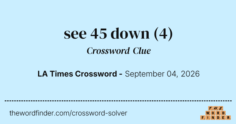 see 45 down crossword clue image