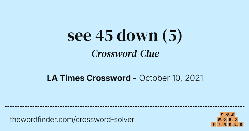 see 45 down crossword clue image