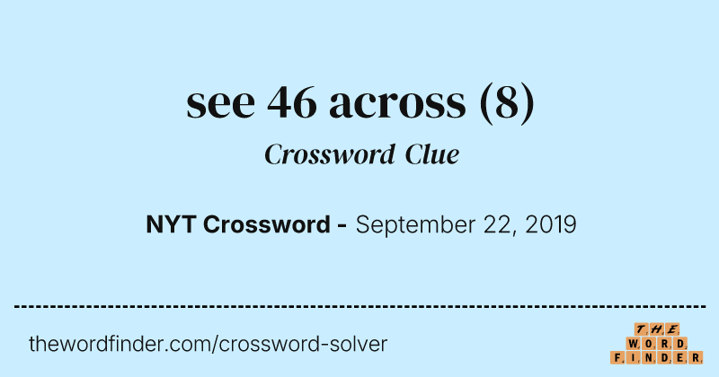 see 46 across crossword clue image