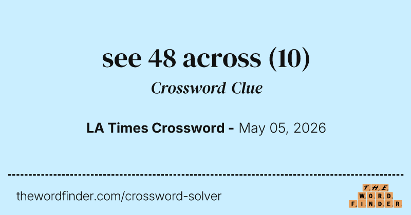 see 48 across crossword clue image