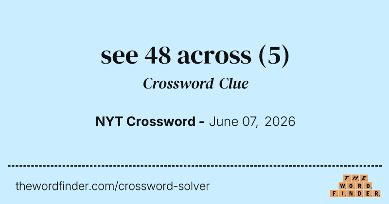 see 48 across crossword clue image