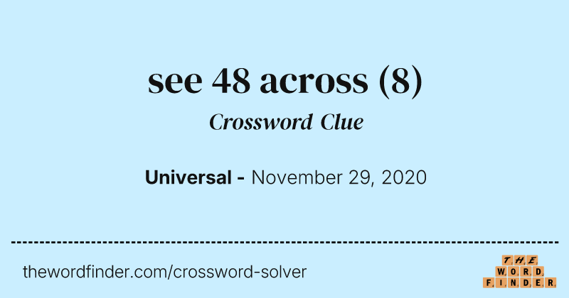 see 48 across crossword clue image
