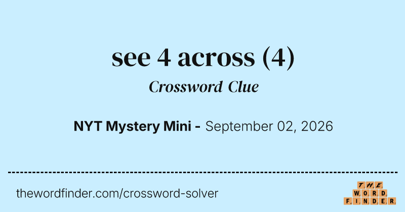 see 4 across crossword clue image