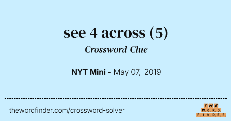 see 4 across crossword clue image