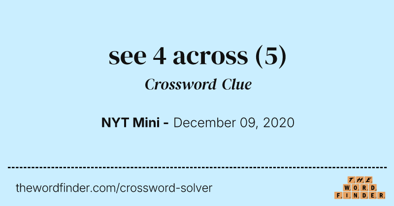 see 4 across crossword clue image