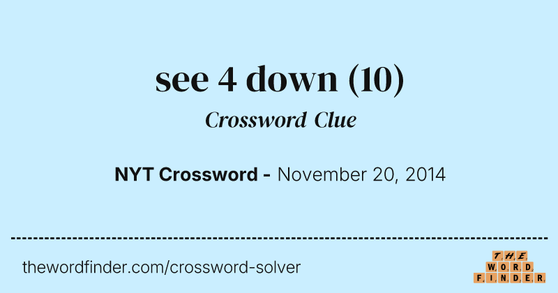 see 4 down crossword clue image