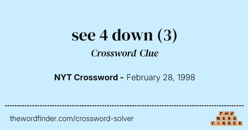 see 4 down crossword clue image