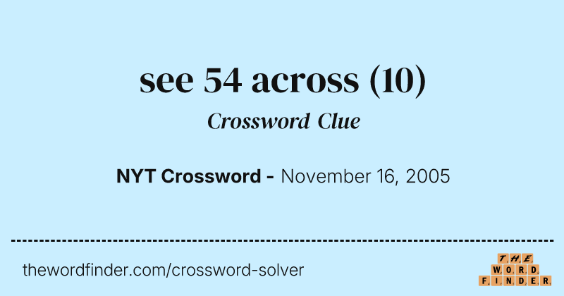 see 54 across crossword clue image