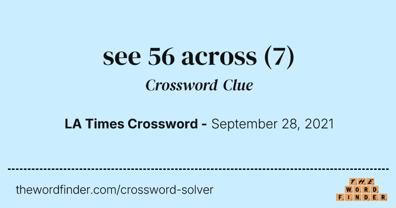 see 56 across crossword clue image