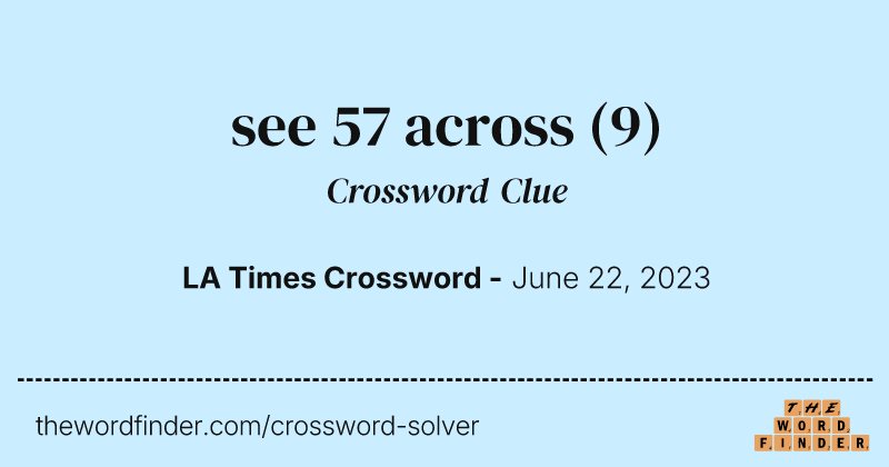 see 57 across crossword clue image