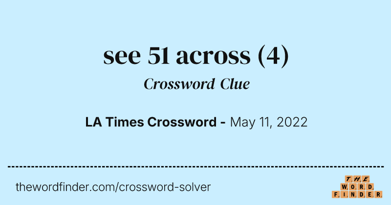 see 51 across crossword clue image