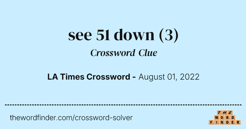 see 51 down crossword clue image