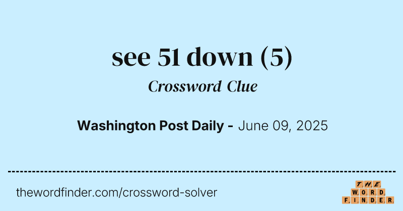 see 51 down crossword clue image
