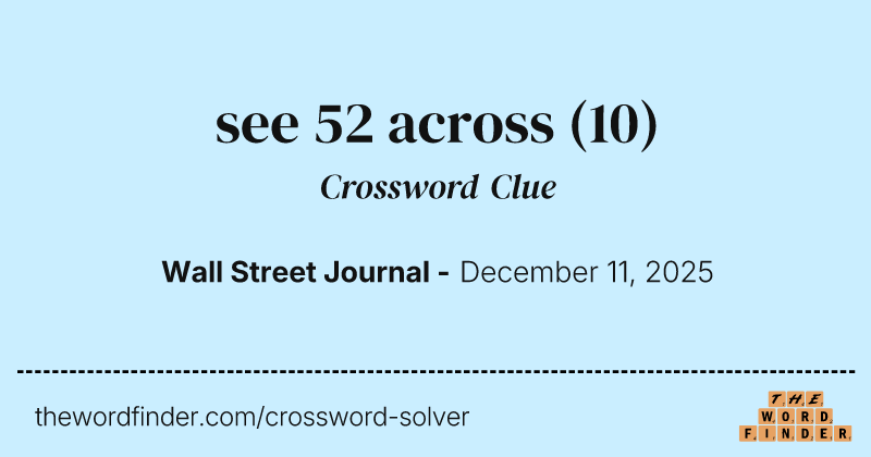 see 52 across crossword clue image