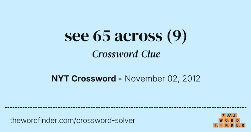 see 65 across crossword clue image