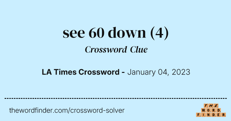 see 60 down crossword clue image