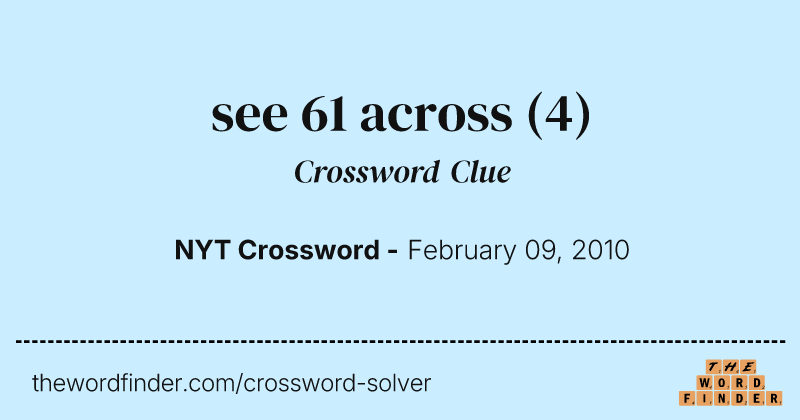 see 61 across crossword clue image
