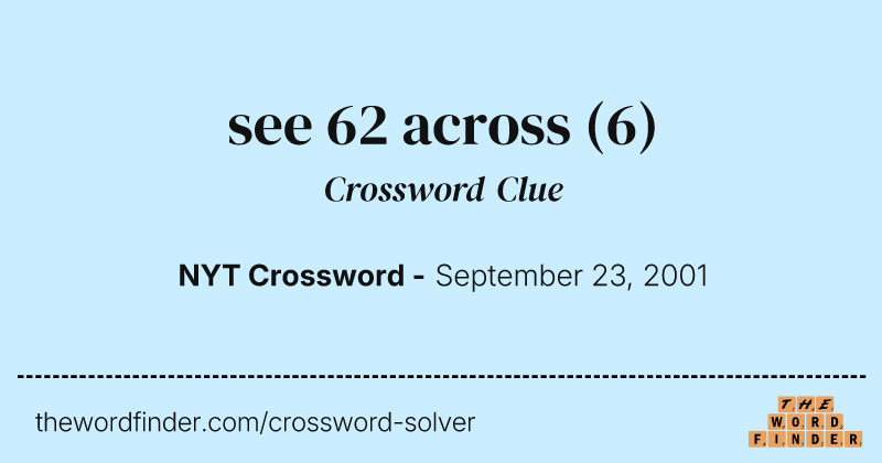 see 62 across crossword clue image