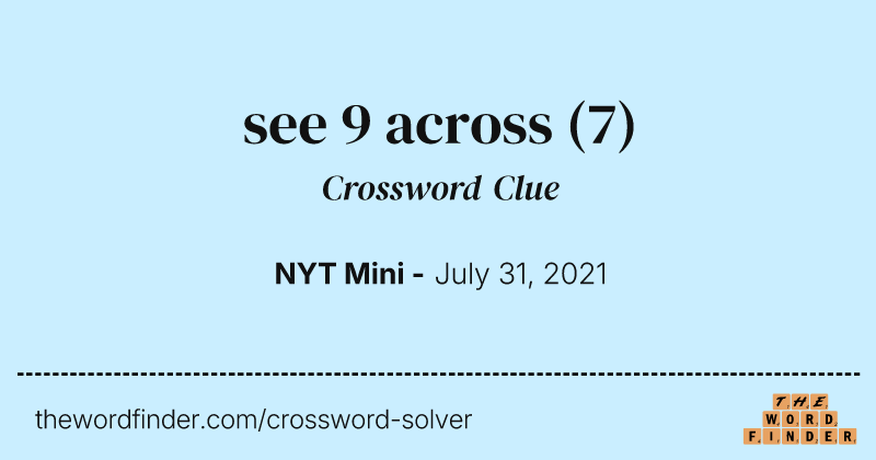 see 9 across crossword clue image