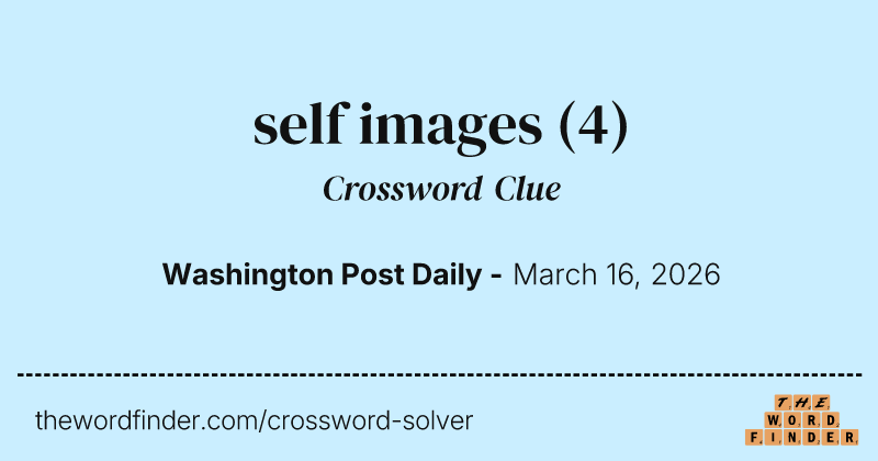 self images crossword clue image