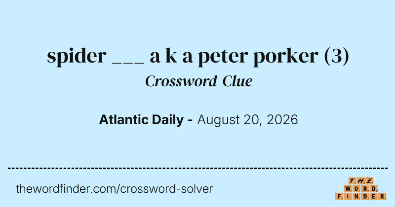 spider ___ a k a peter porker crossword clue image