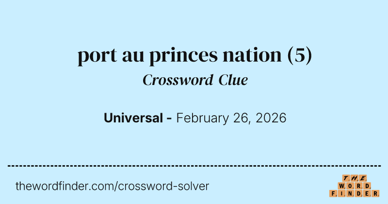 port au princes nation crossword clue image