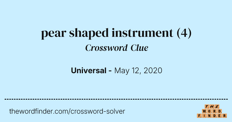 pear shaped instrument crossword clue image