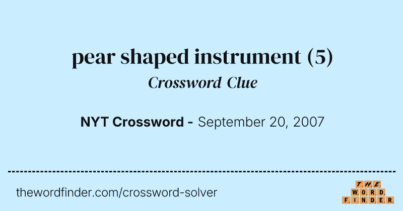 pear shaped instrument crossword clue image