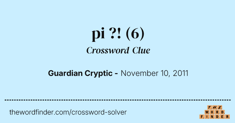 pi ?! crossword clue image