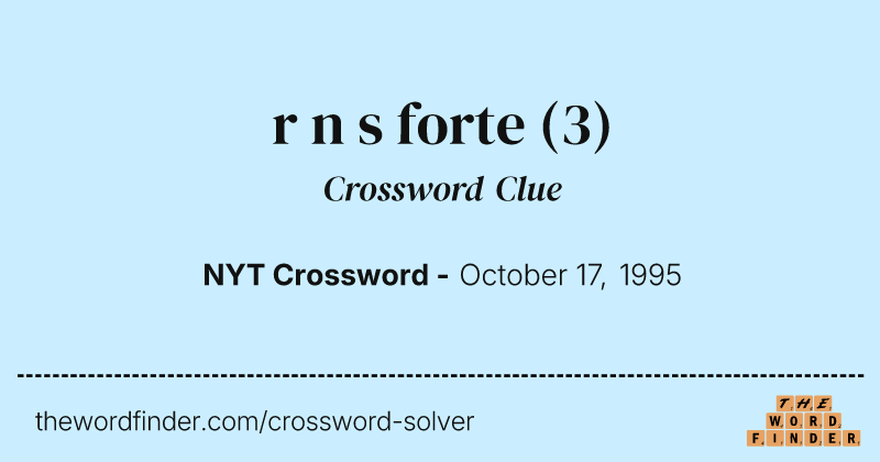 r n s forte crossword clue image