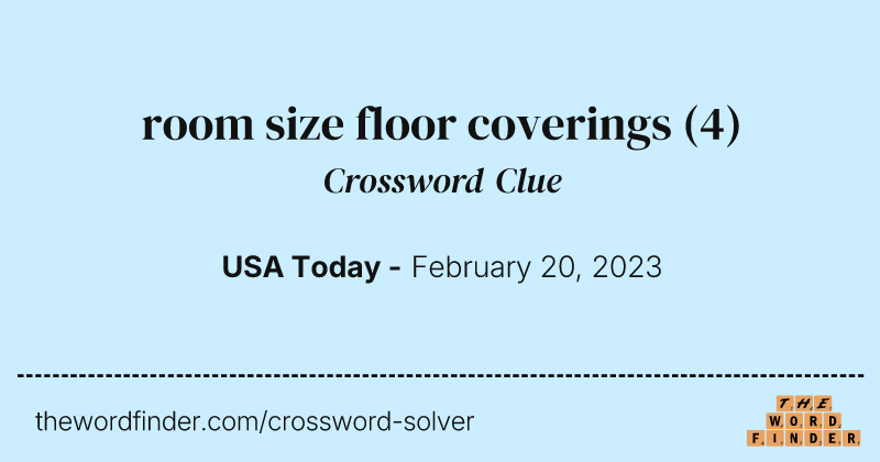 room size floor coverings crossword clue image