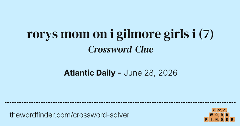 rorys mom on i gilmore girls i crossword clue image