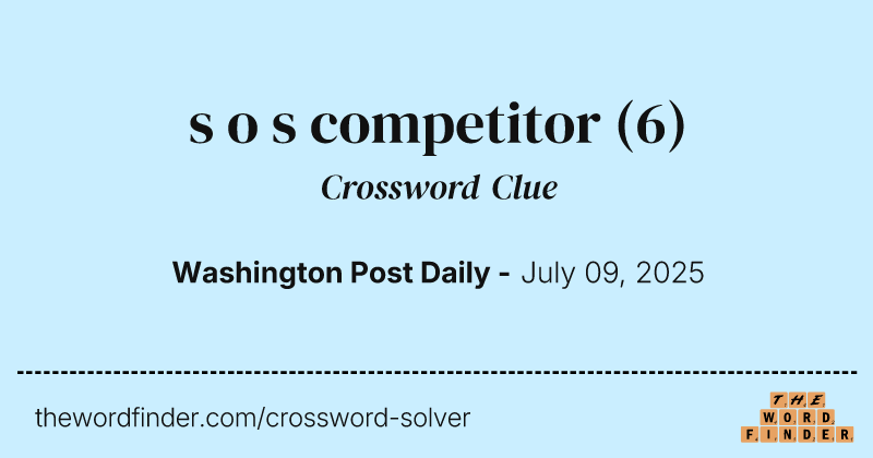 s o s competitor crossword clue image