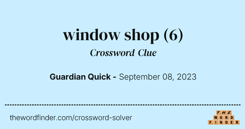 window shop crossword clue image