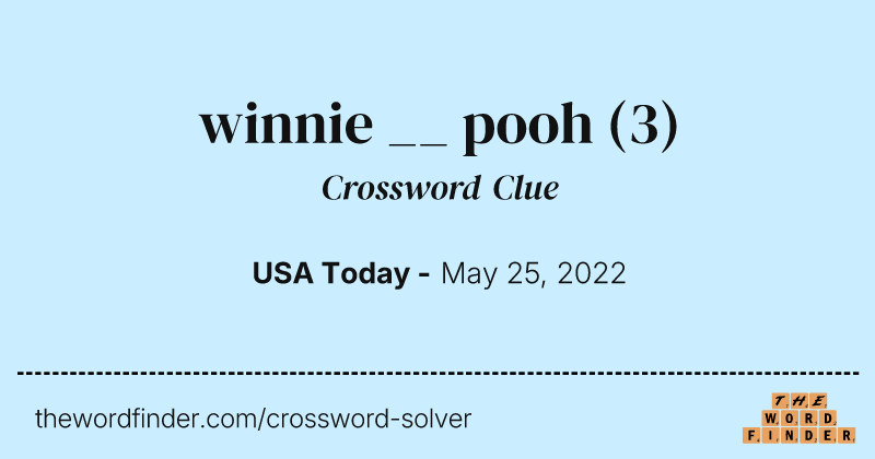 winnie __ pooh crossword clue image