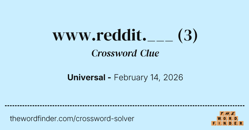 www.reddit.___ crossword clue image