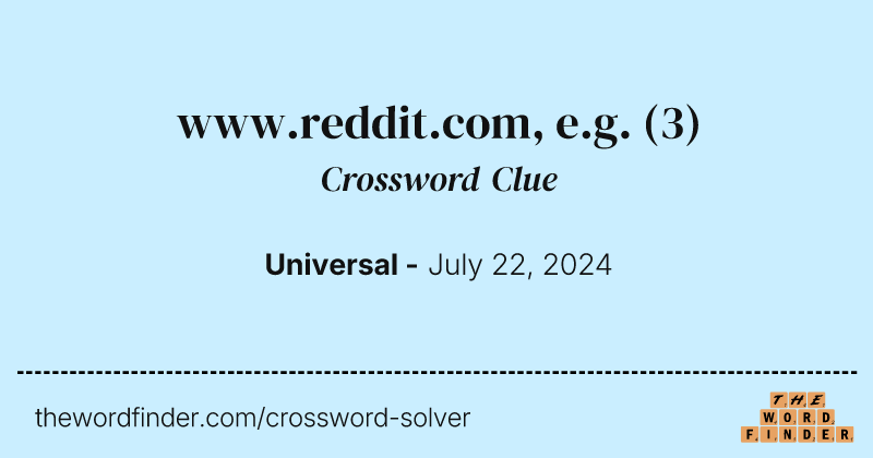 www.reddit.com, e.g. crossword clue image