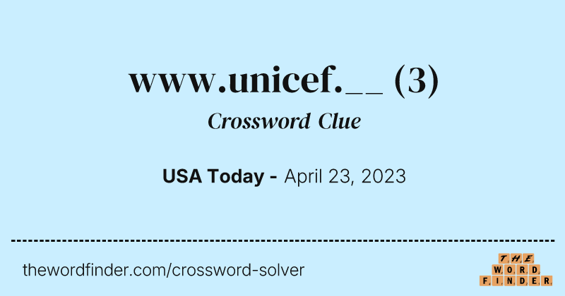 www.unicef.__ crossword clue image