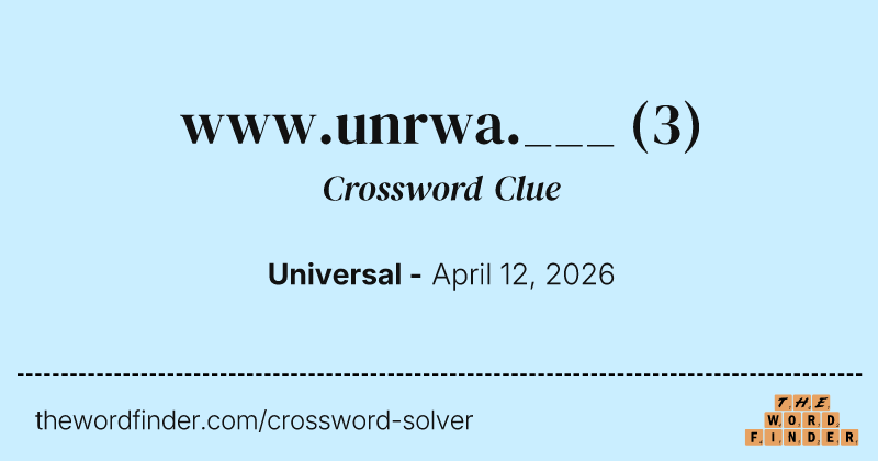 www.unrwa.___ crossword clue image