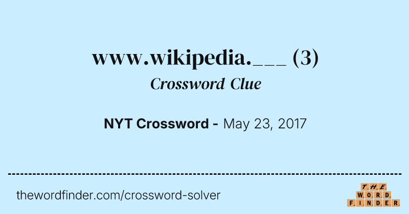 www.wikipedia.___ crossword clue image