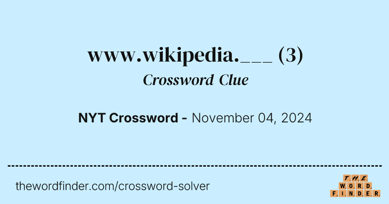 www.wikipedia.___ crossword clue image