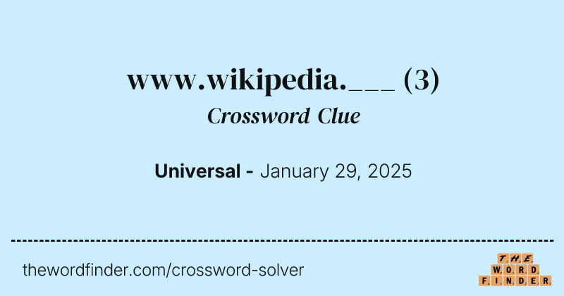 www.wikipedia.___ crossword clue image