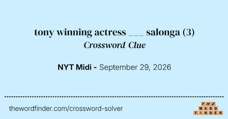 tony winning actress ___ salonga crossword clue image