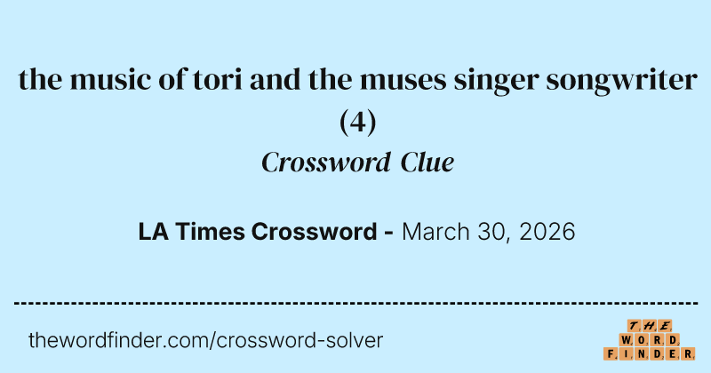 the music of tori and the muses singer songwriter crossword clue image