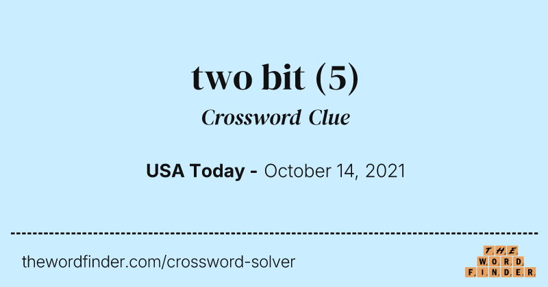 two bit crossword clue image