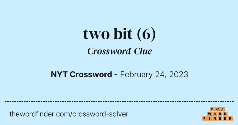 two bit crossword clue image