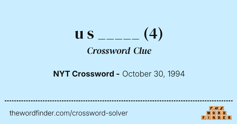 u s _____ crossword clue image